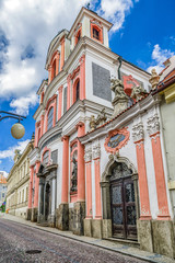 Fototapeta na wymiar Colorful house in town kutna Hora, Czech republic