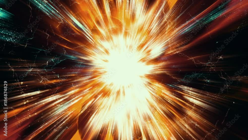 Wall mural space 2133: traveling inside a wormhole in deep space (loop).