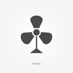 Silhouette icon fan