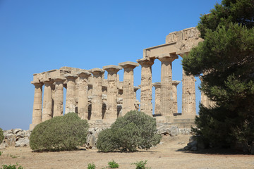 The Temple of Hera (Temple E) at Selinunte. Sicily. Italy