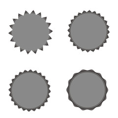 Set of vector starburst, sunburst badges. Grey color. Vintage  labels, stickers.  A collection of different types icon.