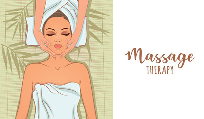 Vector illustration of massage therapy