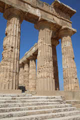 Fototapeta premium The Temple of Hera (Temple E) at Selinunte. Sicily. Italy