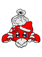 weihnachten weihnachtsmann nikolaus geschenke sack mütze bart alt opa winter santa claus baby kind schildkröte süß niedlich comic cartoon clipart land beine