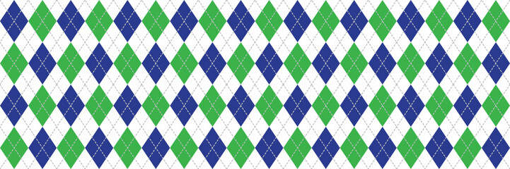 Green and Blue Argyle Background