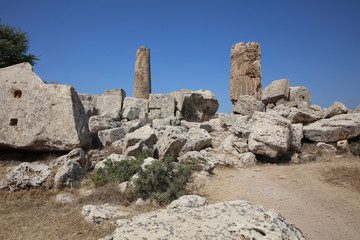 The Temple G at Selinunte. Sicily. Italy