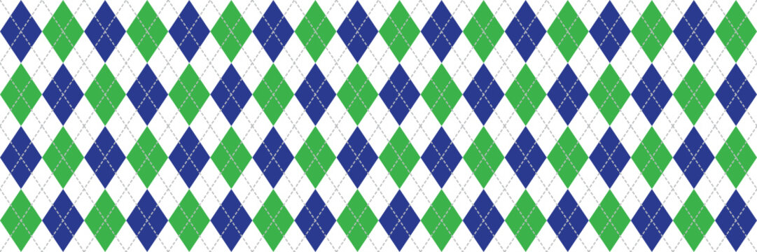 Green and Blue Argyle Background