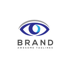 Obraz premium Eye care Logo vector template, creative Vision Logotype concept, optic and eye lens logo vector