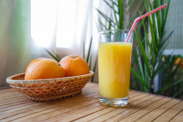 Fruit cocktail and bascket