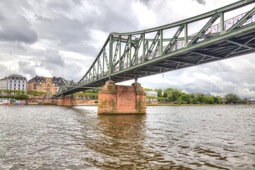 Frankfurt am Main. Bridge over river