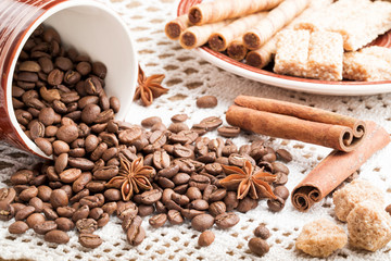 Coffee beans for background