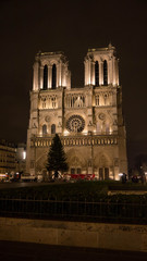 Fototapeta na wymiar Notre Dame at Night Time