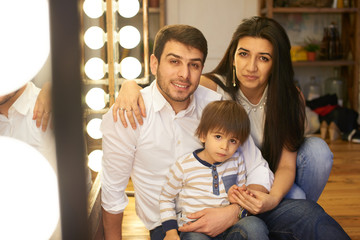 A young family from Central Asia