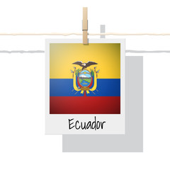 South America continent flag collection with photo of Ecuador flag , vector , illustration