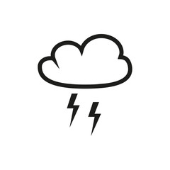 Cloud with lightning icon