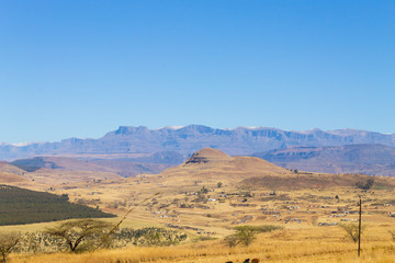 Fototapeta na wymiar Landscape from South Africa, Dragon's mountains