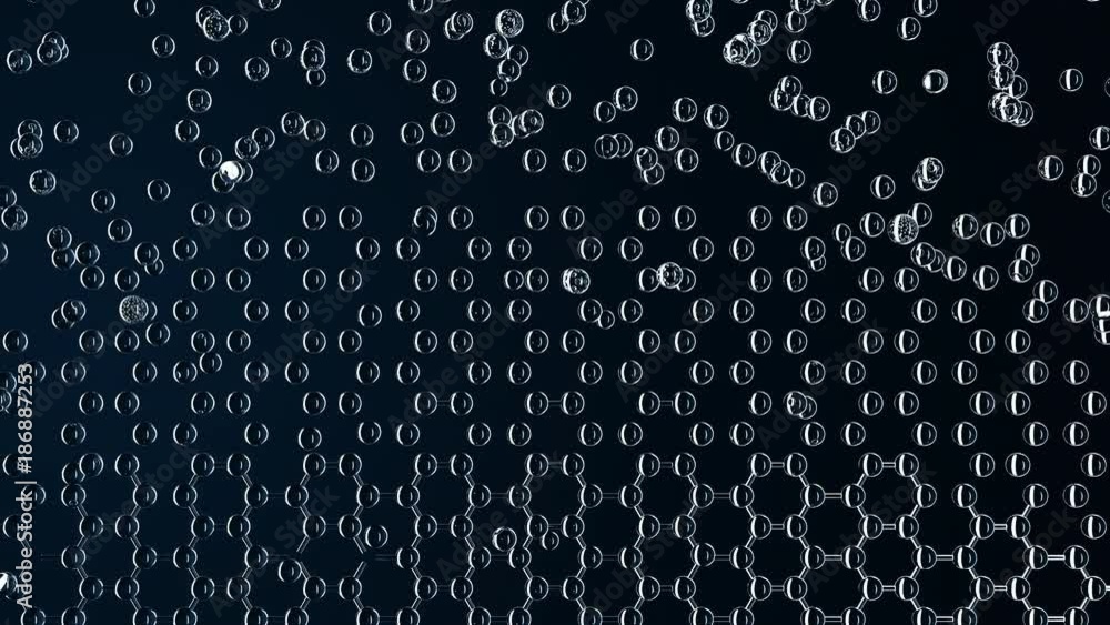 Poster composing hexagonal molecular structure