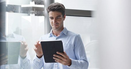 Businessman use of digital tablet