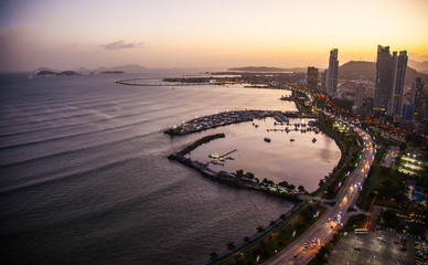 Skyline of panama City in Panama  - Powered by Adobe