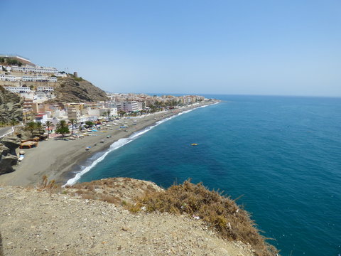 Playa de La Rábita, localidad costera de Granada, comunidad autónoma de Andalucía (España)