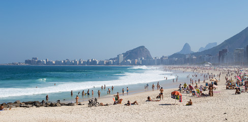Fototapeta na wymiar Copacabana beach - Leme landscape