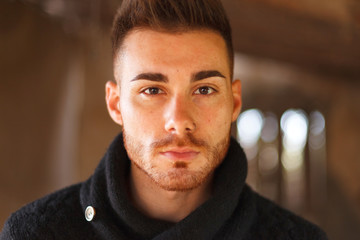Fototapeta premium Portrait of attractive guy