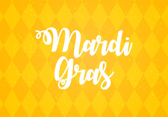Mardi Gras Brochure Template.Celebration Greeting Card Backround. Vecor Illustration © olegganko