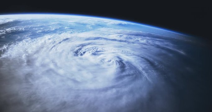 Hurricane as seen from space. (Elements furnished by NASA)