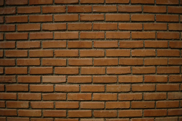 Red brick textured background, copy space