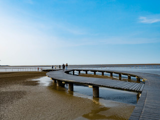 高美湿地の桟橋