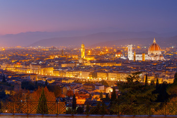 Fototapeta na wymiar Florence. Duomo at night.