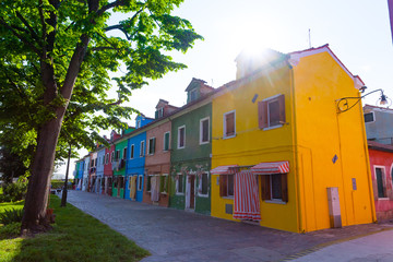 Traditional Burano colored houses, Venice