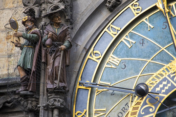 Fototapeta na wymiar Detail of the Astronomical Clock in Prague