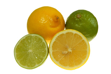 Naklejka na ściany i meble Still life of lemon and lime