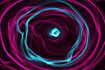Multi color dynamic circles strokes on black background .  For creative patterns. background, wallpaper, web, print, posters, postcards, design ideas. Creative and interesting.