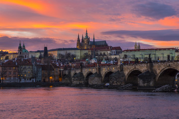 Prague Castle and the Charles Bridge