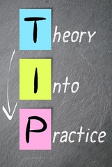 TIP - Theory Into Practice - obrazy, fototapety, plakaty