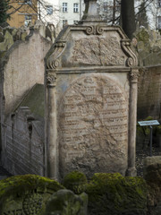 Gravestones in Old Jewish Cemetery, Old Town, Prague, Czech Republic