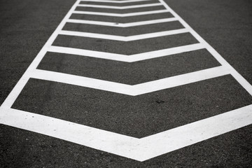 painted road markings on the road
