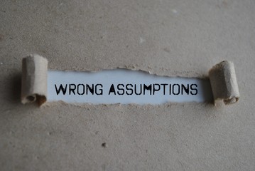 Wrong assumtions - obrazy, fototapety, plakaty