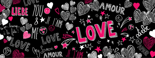 Love doodles background © Orkidia