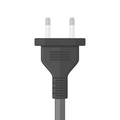 Electric plug on white.