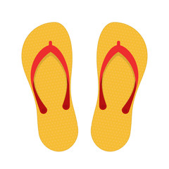 Beach slippers illustration.