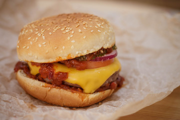 hamburger, burger, food, beef, cheese, cheeseburger, sandwich, bun, meat, bread, meal, lettuce, lunch, tomato, american, fast, onion, grilled, white, snack, fast food, chicken, dinner, fries, unhealth
