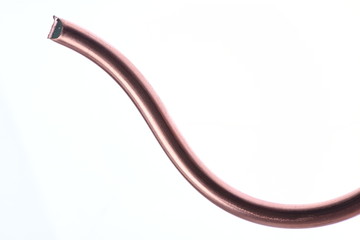 Copper wire isolated on white background