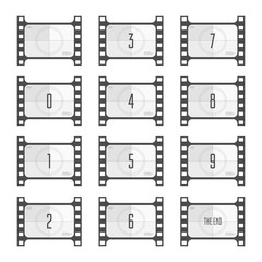 Movie countdown numbers.