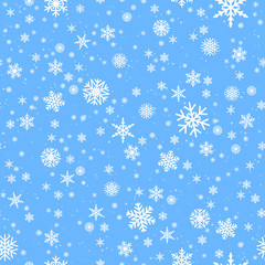 Snowflakes vector background.