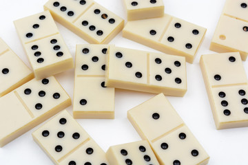 Domino different figures on a white background