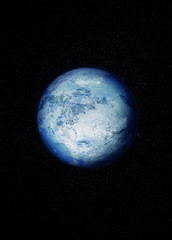 Obraz na płótnie Canvas 3d render Ice planet