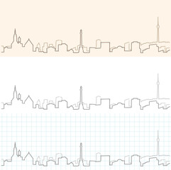Stuttgart Hand Drawn Skyline